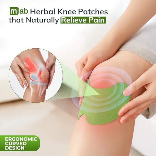 Image of FLexiknee Warming Herbal Pain Patches for Knees w / 12-Hour Extra Strength & Adhesion - Bone-on-Bone, Joint Ache, Muscle Soreness Support - 12 Heat Patches for Pain Relief for Knees, Back & Neck