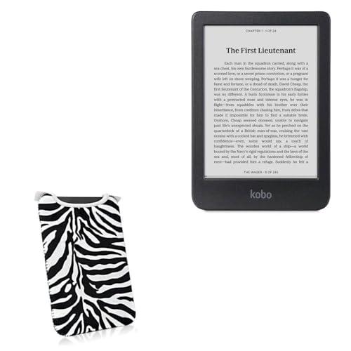 BoxWave Case Compatible with Kobo Clara BW - Zebra Plush SlipSuit, Animal Print Padded Soft Sleeve
