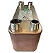 Brazed Plate Heat Exchanger, 5x12-60 Plate Water to Water Heat Exchanger 150,000 BTU 2-1