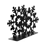 DOITOOL Kreativer Taschentuchständer aus Eisen Schwarz Schneeflocken Design Papieraufbewahrung Leicht Einfach zu Montieren für Shop und Schlafzimmer