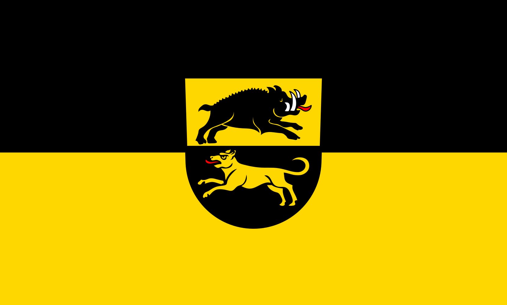 Drapeau paysage Adelberg 90x150cm de 1.35m² pour mât extérieur