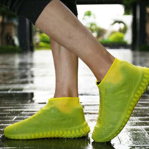 NOLITOY 1 par Unisex XL Cubrezapatos Amarillo para Días Lluviosos para Calzado Exterior y Fácil de Limpiar miniatura 4