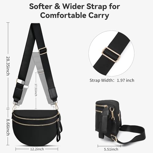 Checkered Crossbody Bag for Women Bum Bag Cross Body Shoulder Purses Bag - image 3