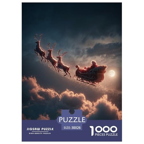 Papá Noel 1000 Piezas Rompecabezas Juego De Familia Clásico Navidad Puzzles Desafío De Color para Adultos Y Niños 38x26cm/1000pcs