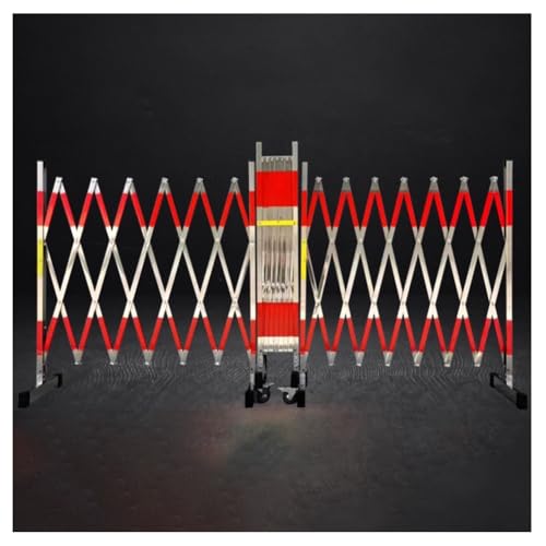 Portable Expandable Metal Barricade Gate - Folding Security Barrier, Mobile Retractable Fence for Farms, Garages, Schools, Malls - Safety & Crowd Control Solution