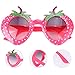Amosfun Strawberry Glasses Funny Party Sunglasses Accessory for Kids and Adults Summer Beach Festival Costume