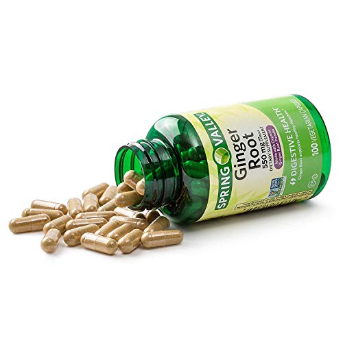 Spring Valley Ginger Root, 550 mg, Made with Organic Ginger Root Powder - 100 Vegetarian Capsules - Thumbnail 2
