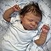 Zero Pam Black Reborn Baby Dolls Boy, 18 in Realistic Baby Doll, African American Newborn Baby, Silicone Baby Doll, Black Reborn Dolls Cloth Body with Accessories