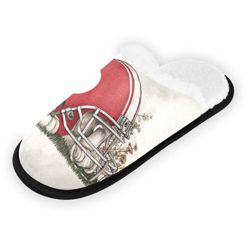 Halloween Pumpkin Baseball White Slippers For Women Men Soft Memory Foam Non-Slip Hallowmas Winter Indoor House Shoes Travel Slipper2