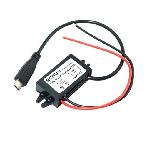 12V 24V - 5V 3A 15W DC �R���o�[�^�[ ���W���[�� �d�����M�����[�^�[ �ԍڏ[�d��p �f���A��USB�o��(12V24V-5V 3A 1USB TC)