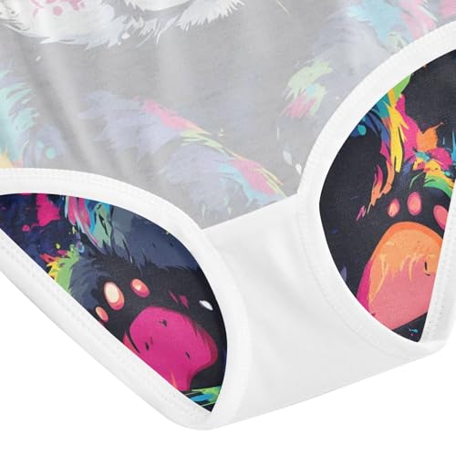 Cute Panda Tie Dye Black Toddler Cotton Underwear, Girls Underwear Cotton, 2T–8 Years4