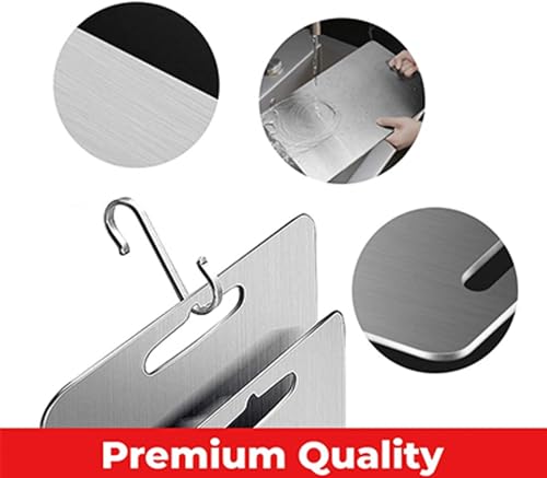 Image of Btop Stainless Steel Chopping Board, Corrosion Resistant, Waterproof, Rust-Proof, Professional Kitchen Equipment (Steel Medium Size H Chopping Board)