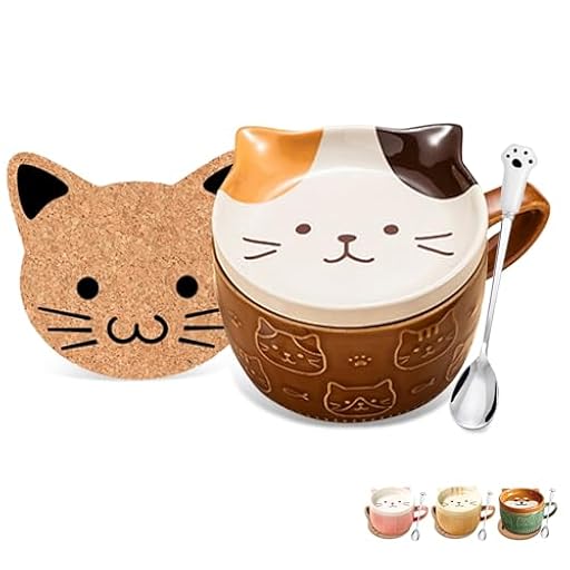 BigNoseDeer Regalos para las mujeres su lindo gato Kawaii tazas de café con tapas,regalos de cumpleaños de Navidad para las niñas la novedad de los animales de café | Ya disponible en tu tienda friki favorita! En mundofriki.es! BigNoseDeer Regalos para las mujeres su lindo gato Kawaii tazas de café con tapas,regalos de cumpleaños de Navidad para las niñas la novedad de los animales de café | Ya disponible en tu tienda friki favorita! En mundofriki.es!