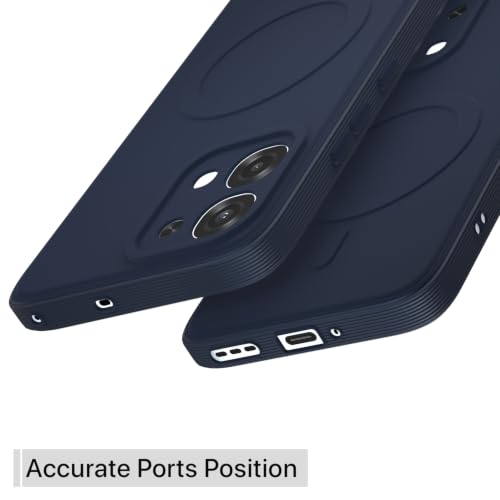Image of Pikkme Back Cover for Oppo F31 5G / Oppo F33 5G Soft Matte Silicone Mag-Safe Design (Mag-Safe Not Support) Camera Protection | Slim Fit Bumper Cover (Blue)