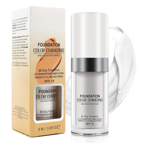 Farbwechselnde Flüssig Foundation, SPF 15 Ganzen Tag Einwandfrei Concealer...