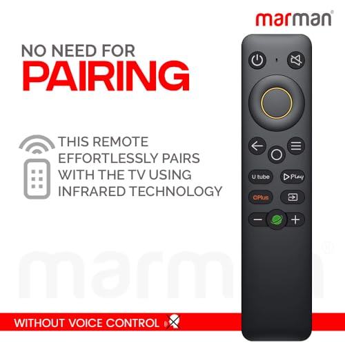 Image of marman Compatible with Realme Non Voice Remote Control Suitable for 4K Android SMART LED LCD Television with Hotkeys - Pairing Not Required - Match Key By Key with Original Remote