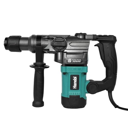 Martelete Perfurador Rompedor Hanabi 1600W, 920r/min Kit com Brocas e Acessórios 220V