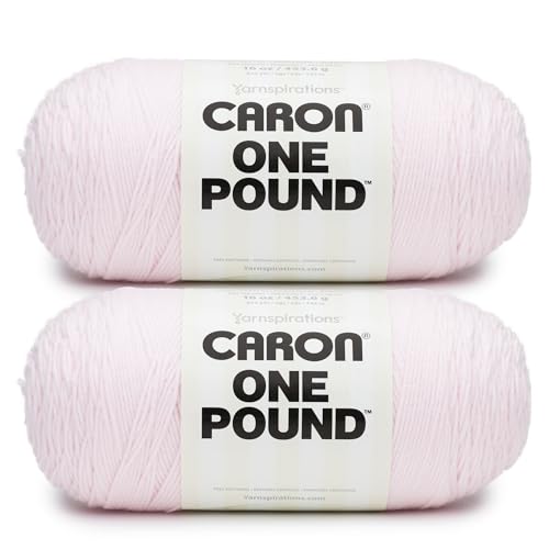 Image of Caron One Pound Acrylic Yarn for Crocheting Soft, Pink, 2-Pack | #4 Worsted Yarn, 100% Acrylic, Soft Yarn for Crocheting Blankets, Warm Garments & Knitting Crafts, 812yd, 453g /16oz per skein
