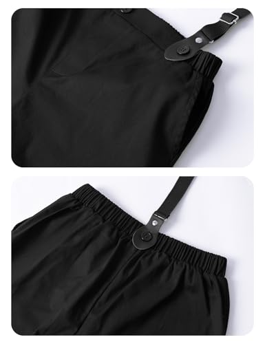 Image of A&J DESIGN Baby Boys Suits Infant Gentleman Formal Wedding Suspenders Outfit with Bowtie