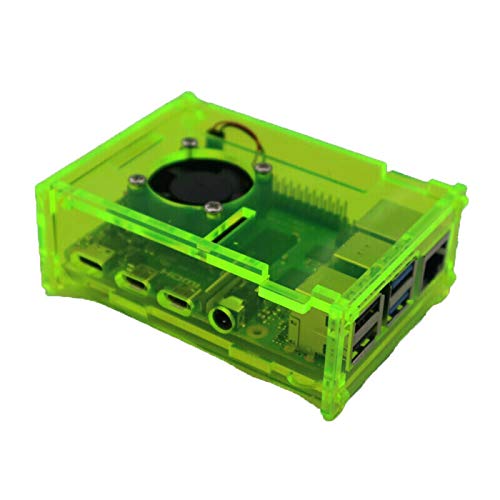 BIG BOOM ® Acrylic Case Box with Cooling Fan for Raspberry Pi 4 Protective Shell Durable