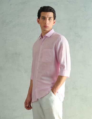 Image of Arrow Solid Slim Fit Formal Shirts for Men - Full Sleeve Shirt for Man