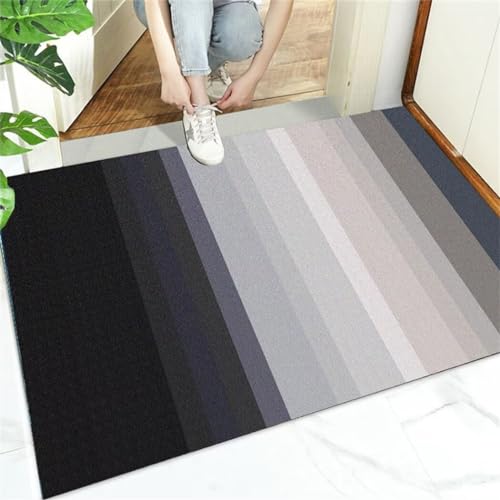 Tapis grande taille salon 200x280cm noir moderne et antidérapant - 2
