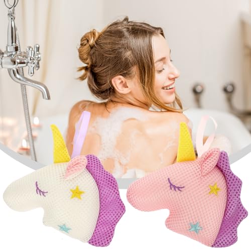 Esponjas exfoliantes de algodón PP para ducha con agarre cómodo Toyvian 6