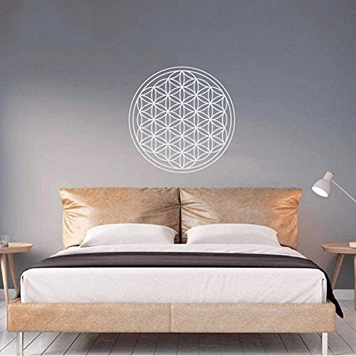 2021年の新家の装飾のウォールステッカーは削除できますおしゃれ ウォールステッカー 壁紙 DIY (ヨガ瞑想ホワイトサークル, 57cm)