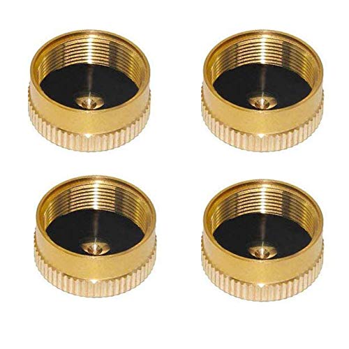 Image of YOUHO 4pcs Brass Refill Cap 1 LB Propane Bottle Cap Gas Tank Cylinder Sealed Cap Protect Cap