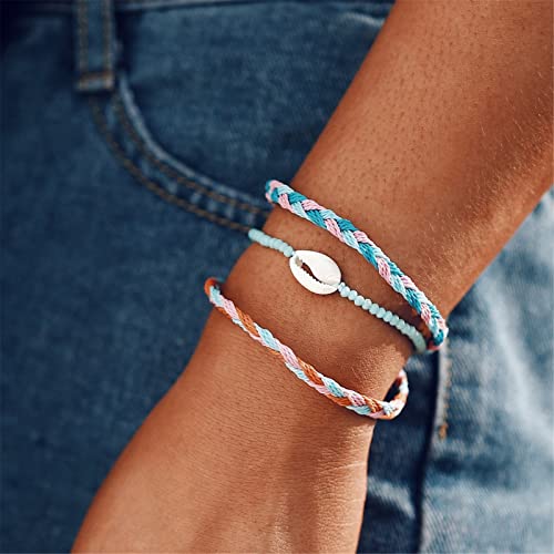 Starain Summer Beach Bracelet For Women Girls Boho Beaded Bracelet Handmade Waterproof Braided Rope Bracelets Set #TOP1