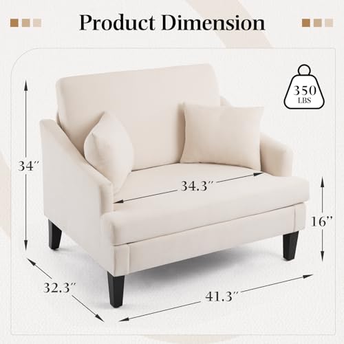 Sillón plegable de tela terry beige miniatura 3