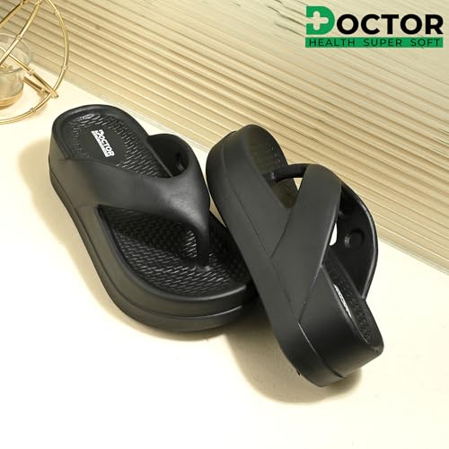 Image of DOCTOR HEALTH SUPER SOFT Women's Hot Pink Flip-Flops Slippers | Flip-Flops | Women's & Girl's Slippers | Comfortable & Lightweight | Soft Foot Massager | All Day Wear Flip-Flops Slipper