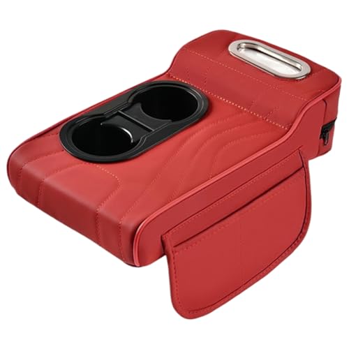 Weqizuerqi Reposabrazos de coche acolchado – Reposabrazos de coche con bolsillo lateral, organizador de pañuelos con función de almacenamiento para conductores de vehículos de motor