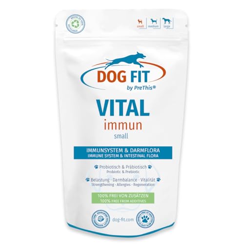 DOG FIT by PreThis® VITAL immun für Hunde I Mit Colostrum, Agaricus Blazei Murrill, Hagebuttenextrakt...