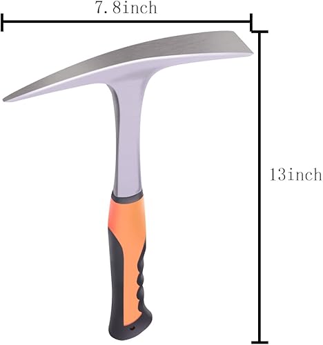 Miniatura 3 de Rock Pick,Forged Brick Hammer, Geologist Rock Pick, Mason'sBricklayer's Hammer-28 oz Masonary Tool with Pointed Tip &Forged Steel Construction-Shock