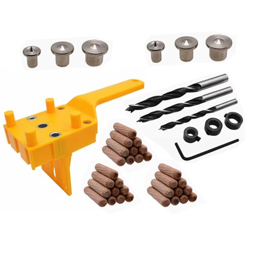 NIYATA 44 Pcs Dowel Jig Kit, Wood Dowel Jig Set,Self Centering Dowelling Jig, Woodworking Drill Guide Set for 6/8/10mm,Durable Doweling Hole Saw Tools for Precision Drilling and Easy Use 1 NIYATA 44 Pcs Dowel Jig Kit, Wood Dowel Jig Set,Self Centering Dowelling Jig, Woodworking Drill Guide Set for 6/8/10mm,Durable Doweling Hole Saw Tools for Precision Drilling and Easy Use