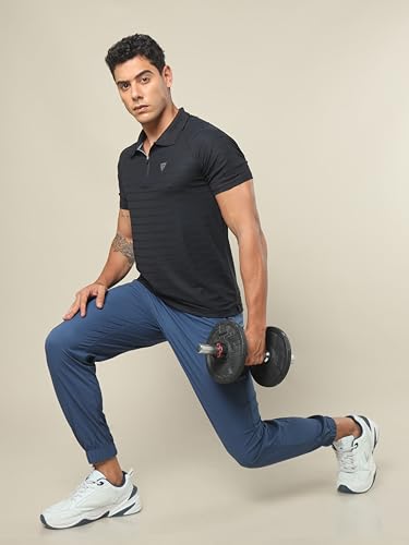 Image of TECHNOSPORT Men's Polyester Slim Fit Polo T-Shirt - (P691 P) Pack of 1