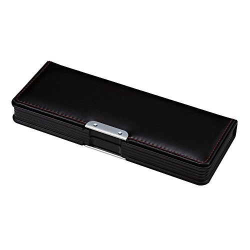 Amazon | クツワ 筆箱 クラリーノ 2ドア 削り付 ブラック CV001BK