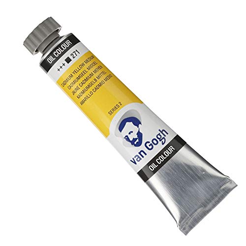 Talens Van Gogh Colores al óleo Tubo 20 ml Amarillo Cadmio Medio 271 (02042713), Extra Grande
