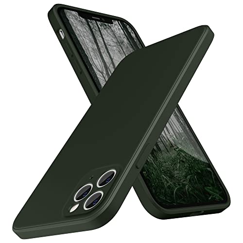 SURPHY Funda Silicona Líquida de Goma Compatible con iPhone 11 Pro 5.8, iPhone 11 Pro Carcasa Borde Plano, Funda para Silicona Teléfono Anti-rañazos de 5.8 Pulgadas para iPhone 11 Pro, Verde Chipre Cover