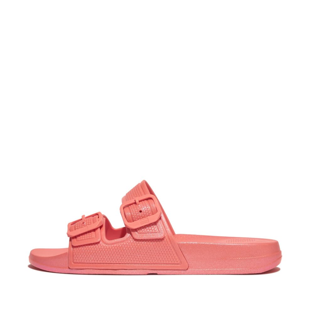 FitflopWomen's Iqushion Pearlized Two-bar Buckle Slides Sandal