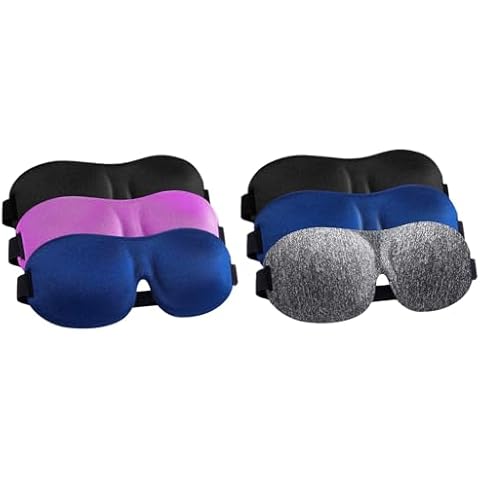 Sleep Mask for Side Sleeper 6 Pieces, 100% Blackout 3D Eye Mask for Sleeping, Night Blindfold for Men Women Cover