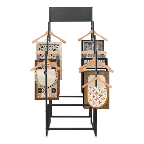 LUOSHALIYA Rug & Scarf Display Rack, 100 Lb Capacity, Black