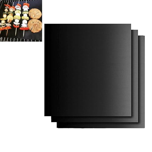 3-Pack Large Oven Liner, Barbecue Pad, Reusable Non-Stick, Universal Oven Liner for Fan Assisted Oven Bottom, Electric BBQ Gas Charcoal Grill