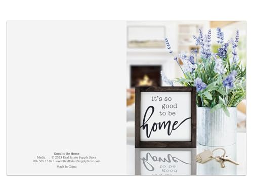 Image of Mediz Note Cards for Real Estate Agents (Good To Be Home, Pack of 25)