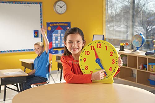 Learning Resources Big Time Learning Clock, Analog Clock, Homeschool, 12 Hour, Basic Math Development, Ages 5+ #TOP3