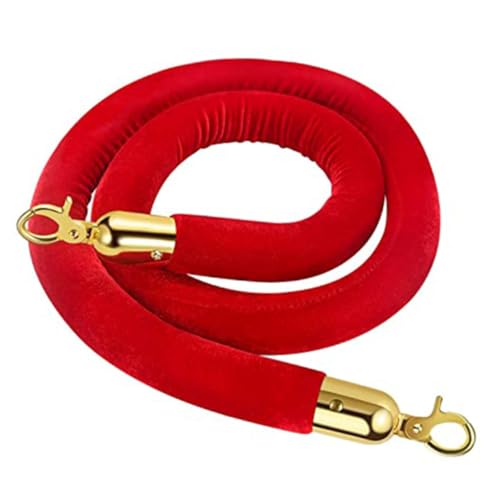 OSALADI Concierge Post Lanyard Safety Barrier Rope Clamp Pull Key Wire Belt Barriers Bungee Cords with Hooks Fence Id Card Holder Hoist Crowd Lock Lanyards Stanchion Rope with Hooks Velvet