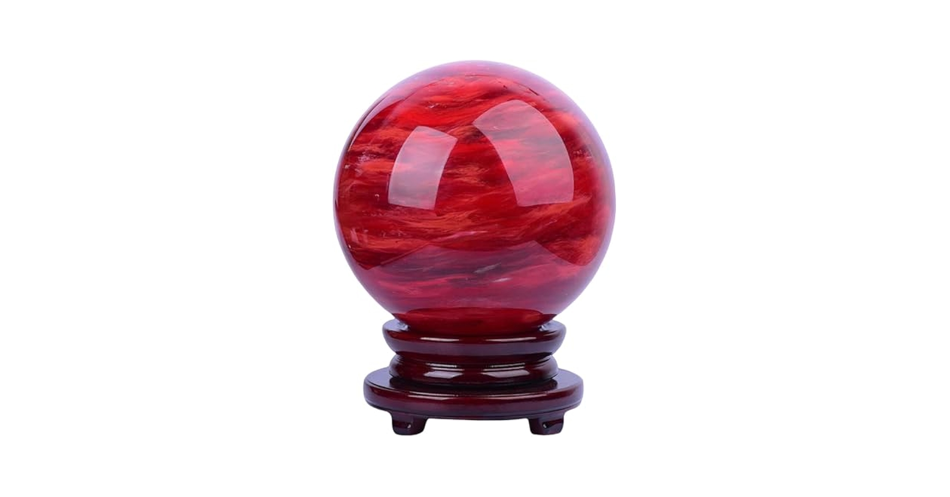 Amazon.co.jp: 水晶玉 クリスタルボール 天然 赤い水晶玉 水晶