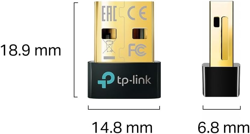 Dimensions of the TP-Link UB5A Bluetooth 5.0 Nano USB Adapter