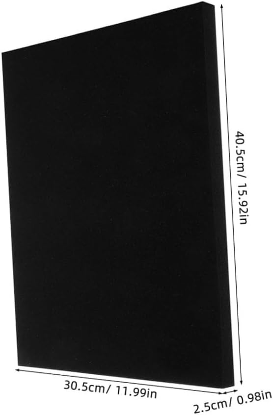 SEWACC 4pcs Black Dense Foam Sheets 405x305x25mm Shipping Protection Foam Padding for Packaging, DIY Projects, and Mailer Inserts